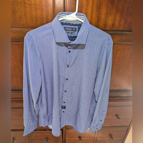 Cactus Man by Ricky Singh Shirt / Blue Button Down Top - Picture 4 of 11